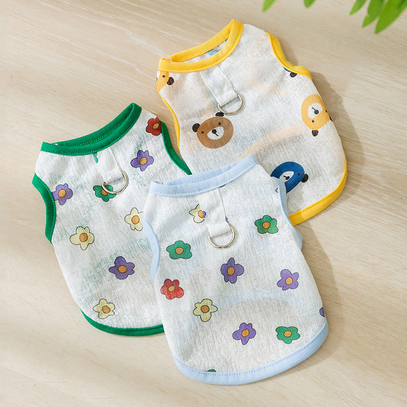 Floral Bear Cat Harness – Soft Adjustable Fit