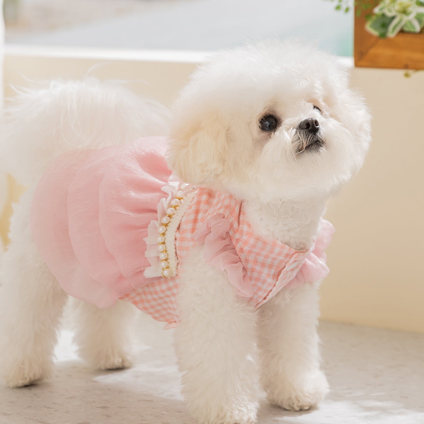 HipiDogs Gingham Princess Dog Dress
