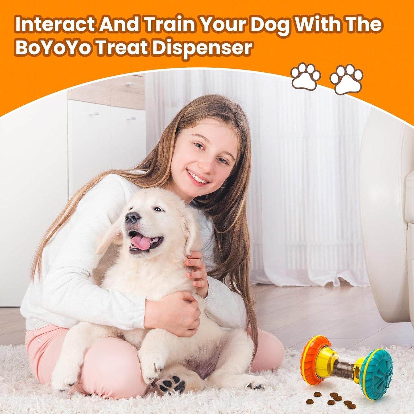 Interactive Dog Treat Dispenser Toy – Fun and Engaging Food Puzzle