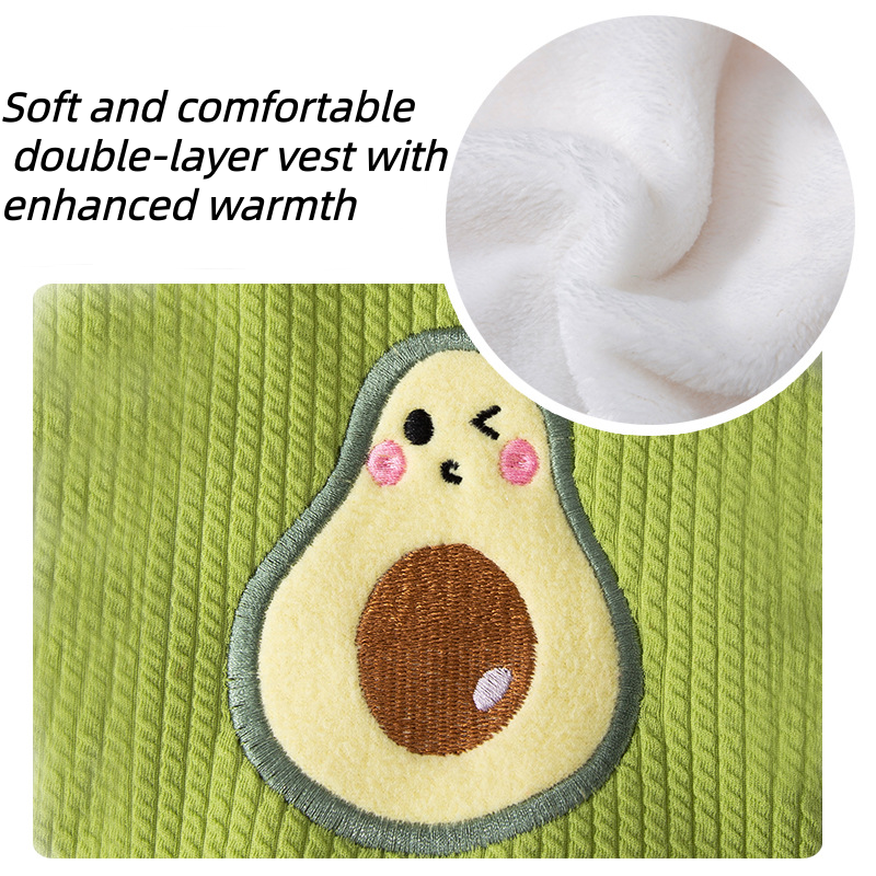 Cute Little Sweater for Cats – Avocado & Dog Embroidery