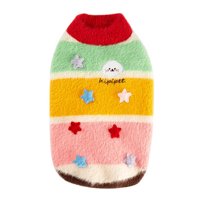 Soft Knit Dog Sweater for Small Dogs – Warm Winter Puppy Pullover Clothing, Cute Comfortable Pet Outfit