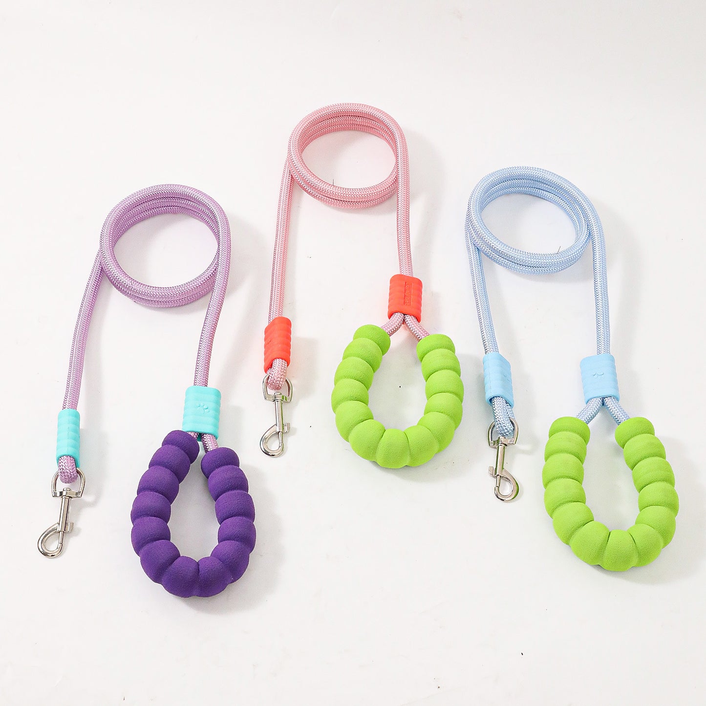 Shock Absorbing Dog Leash with Foam Padded Handle – Durable Rope Lead for Small & Medium Dogs, Comfortable Anti-Slip Grip