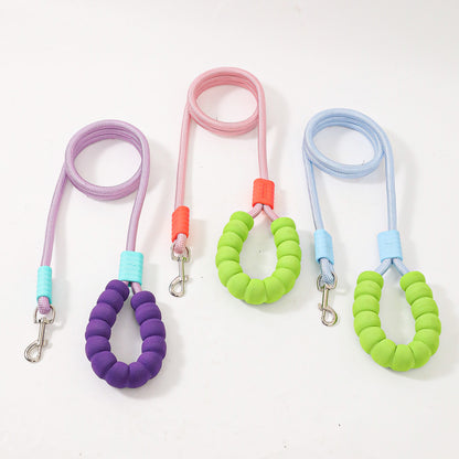 Shock Absorbing Dog Leash with Foam Padded Handle – Durable Rope Lead for Small & Medium Dogs, Comfortable Anti-Slip Grip