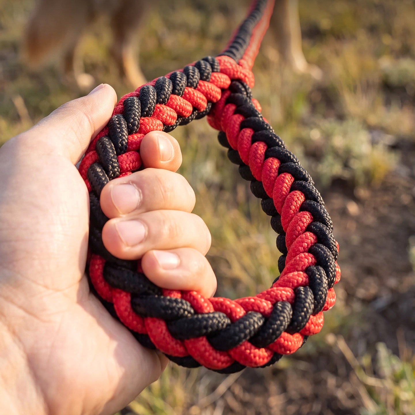 Heavy-Duty Braided Dog Collar & Leash Set for Strong Dogs