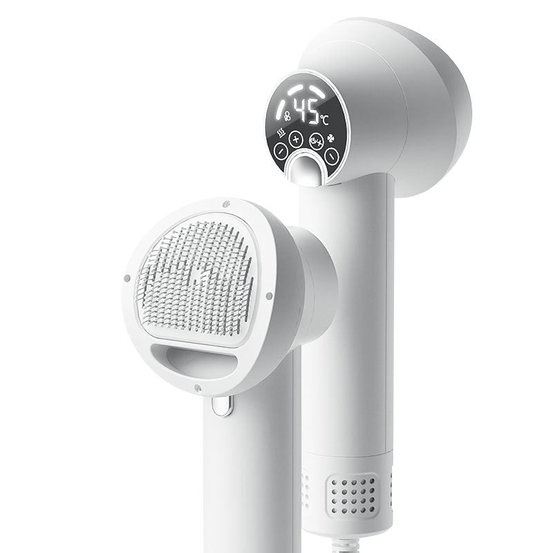 HipiDogs 2-in-1 Pet Dryer Brush | Adjustable Temperature & Low Noise Grooming Dryer
