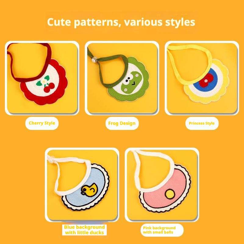 Cute Cat Drool Bibs – Soft Absorbent Pet Bib for Cats, Adjustable Cartoon Bib