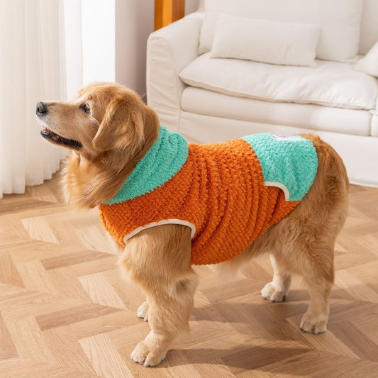 Purple Fleece Dog Sweater for Large Dogs Soft Cozy Puppy Jacket 3XL–8XL