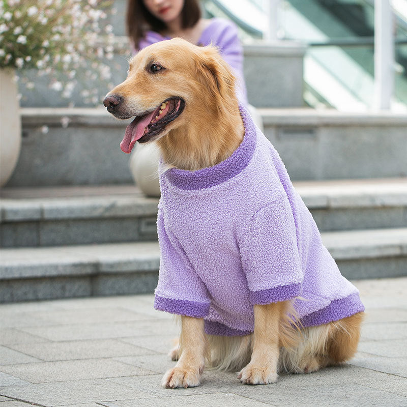 Milk Print Fleece Dog Sweater for Large Dogs Soft Cozy Puppy Jacket 3XL-8XL - product photo 5