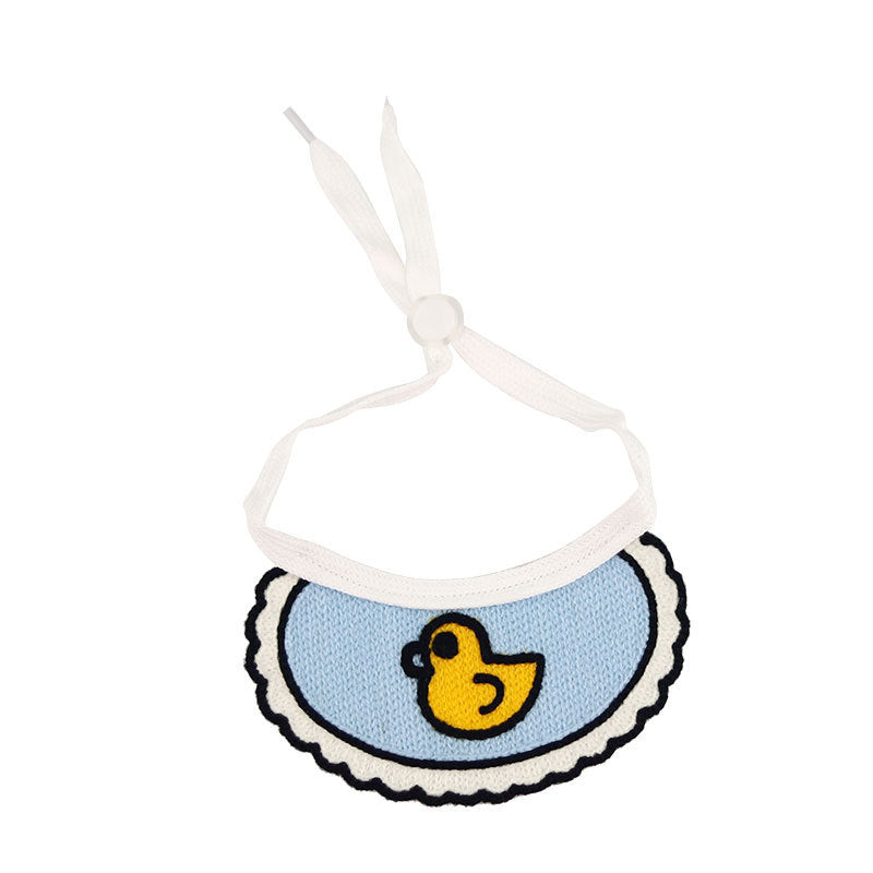 Cute Cat Drool Bibs – Soft Absorbent Pet Bib for Cats, Adjustable Cartoon Bib