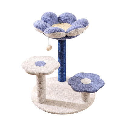 Flower Cat Tree with Scratching Posts – Multi-Level Plush Cat Tower Playground & Climbing Tree