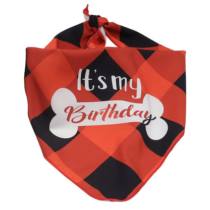 Festive Dog Bandana Bib – Soft & Absorbent Triangle Scarf for Dogs