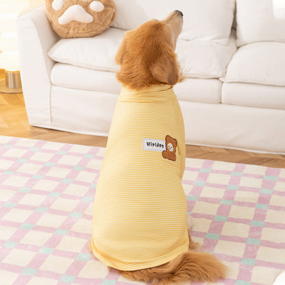 Striped Dog Hoodie for Large Dogs Soft Comfortable Puppy Clothes 3XL–8XL