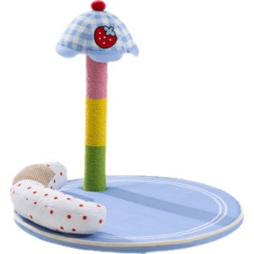 Cute Umbrella Cat Scratching Post with Hanging Ball – Colorful Cat Scratcher & Play Station