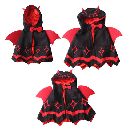 Halloween Cat Costume – Vampire Bat Cape with Hood & Wings for Cats and Small Dogs