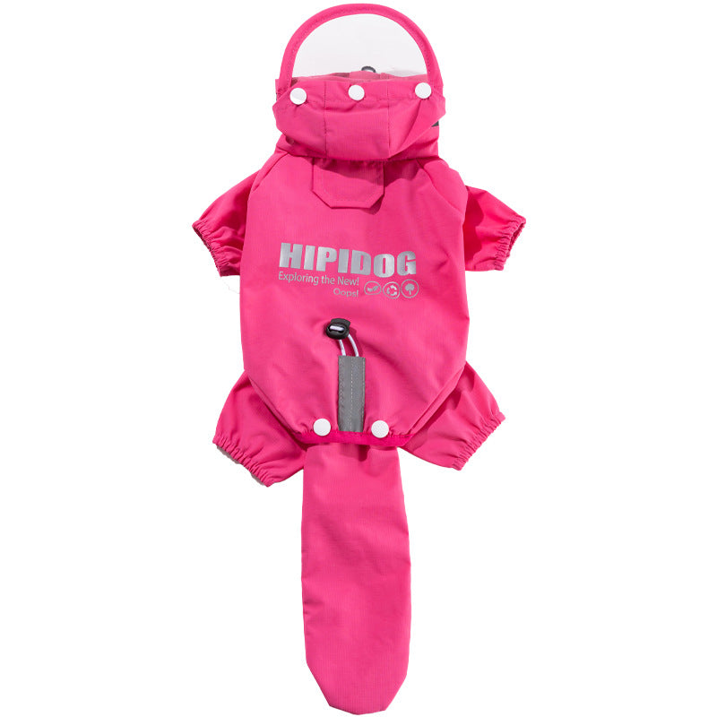 HipiDogs Waterproof Dog Rain Suit | Full Coverage Hooded Raincoat