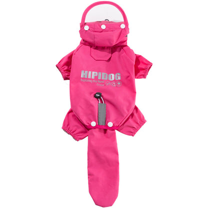 HipiDogs Waterproof Dog Rain Suit | Full Coverage Hooded Raincoat