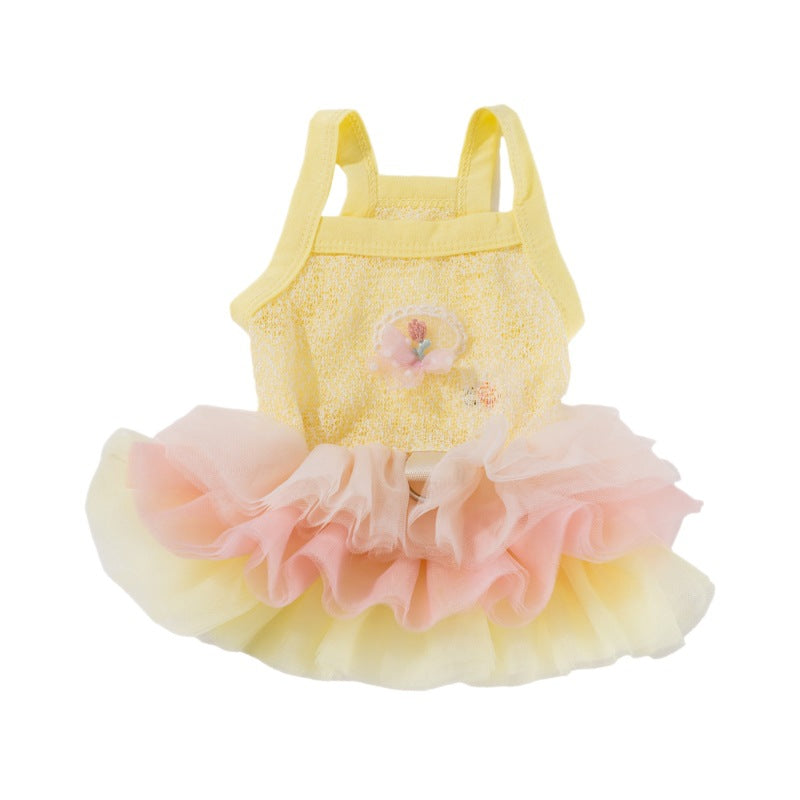 HipiDogs Princess Tulle Dog Dress with D-Ring | Elegant Pet Harness Dress