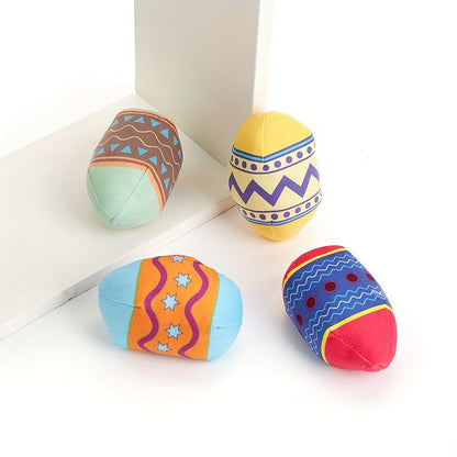 Easter Egg Dog Toy Set | Cute Plush Squeaky Dog Toys for Small & Medium Dogs | Soft Interactive Pet Chew Toys | HipiDogs