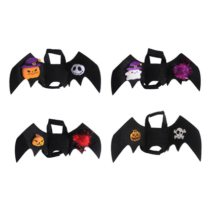Halloween Bat Wings Pet Costume – Black Pumpkin & Ghost Wings for Dogs and Cats