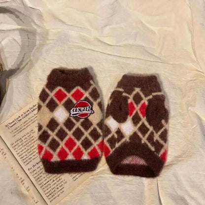 Dog Sweater with Matching Scarf – Cozy Knit Winter Pet Pullover for Small Dogs