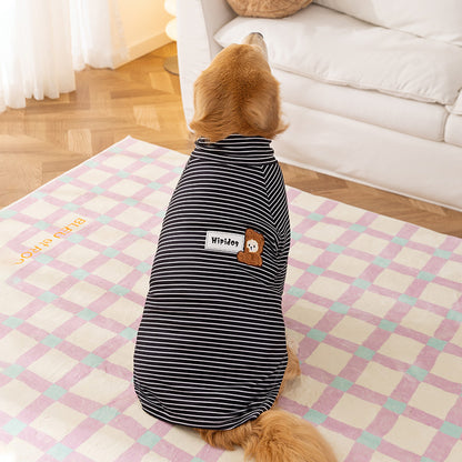 Striped Dog Hoodie for Large Dogs Soft Comfortable Puppy Clothes 3XL–8XL