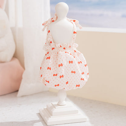 HipiDogs Sweet Bow Bubble Dress for Dogs & Cats