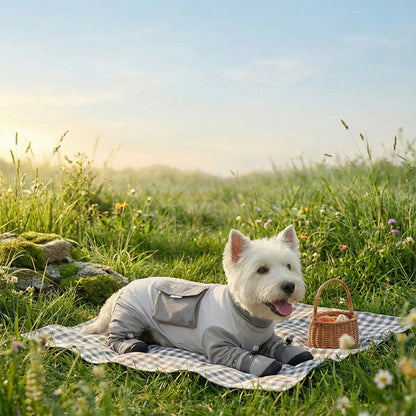 HipiDogs Full-Cover Dog Recovery Suit | Breathable Recovery Onesie for Dogs