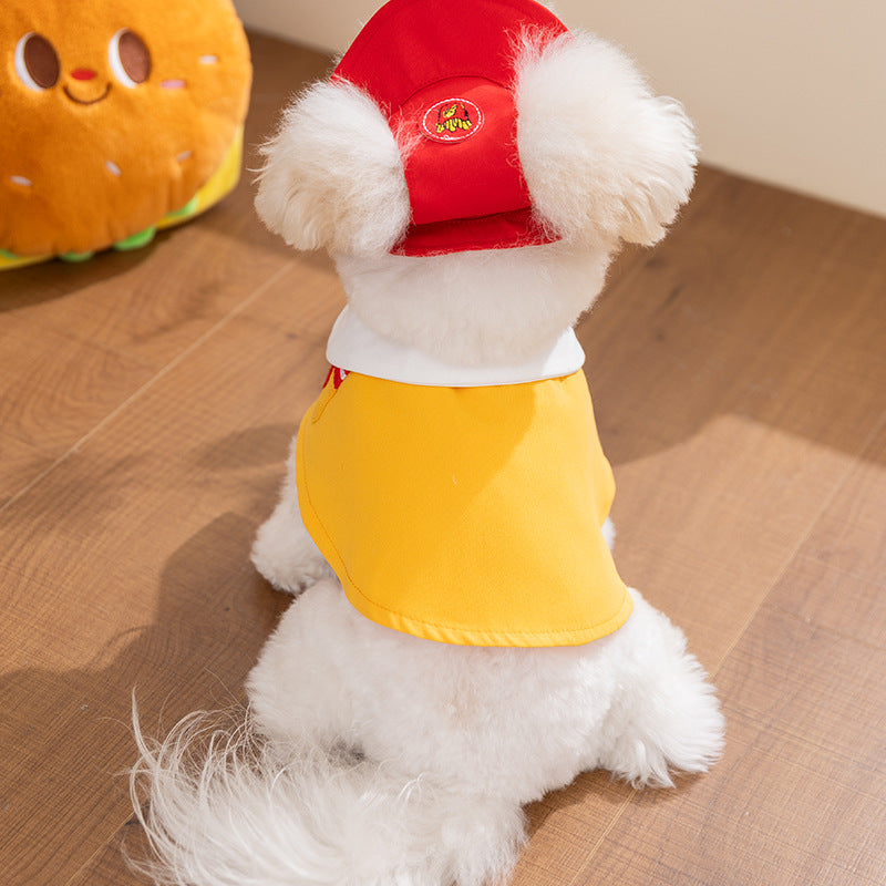 HipiDogs School Style Pet Outfit with Matching Hat