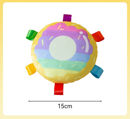 Colorful Pet Plush Frisbee Toy - Durable, Interactive Dog Toy for Fetch and Play