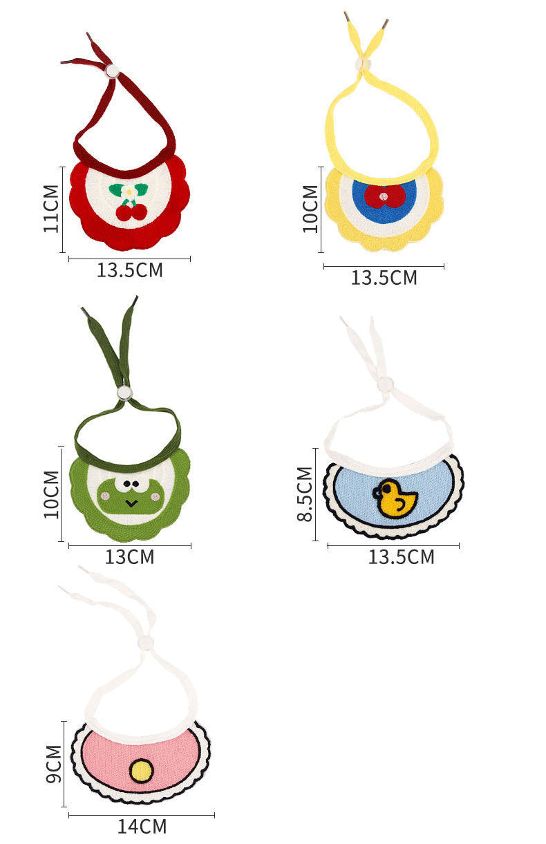 Cute Cat Drool Bibs – Soft Absorbent Pet Bib for Cats, Adjustable Cartoon Bib
