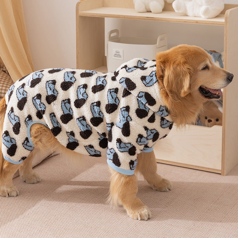 Fleece Hoodie for Large Dogs Soft Warm Puppy Jacket 3XL–8XL