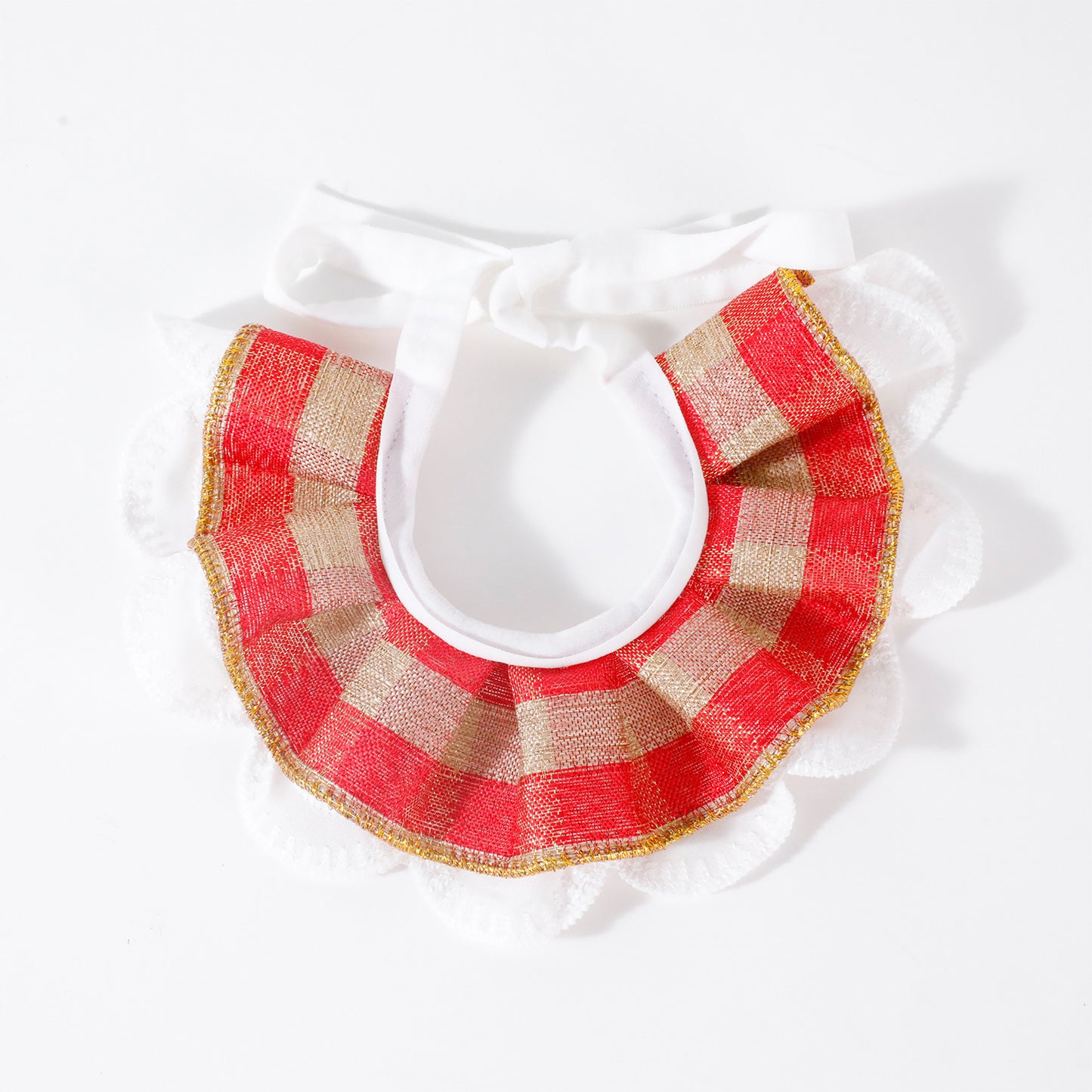 Heart-Shaped Lace Pet Bib Scarf for Cats & Dogs – Cute Princess Collar for Small Pets