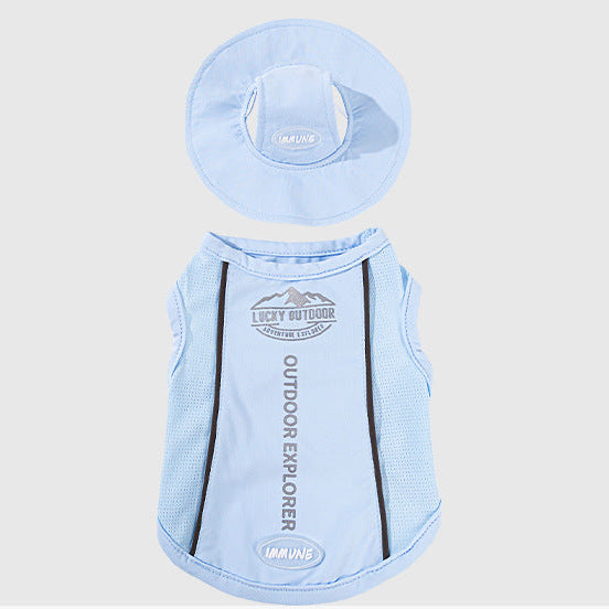 HipiDogs Cooling Dog Vest with Sun Hat | Breathable Summer Cooling Shirt for Dogs