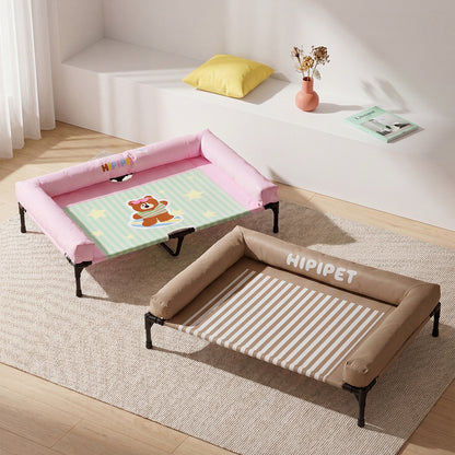 Elevated Dog Bed with Raised Bolsters for Indoor & Outdoor Use