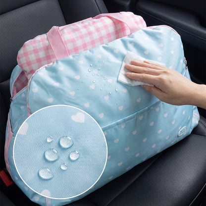 Portable Dog Car Seat Bed with Padded Sides & Storage Pocket