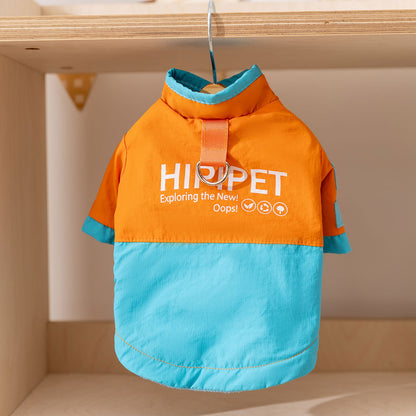 Color-blocked Cotton Coat for Cats Stylish Comfortable Pet Jacket