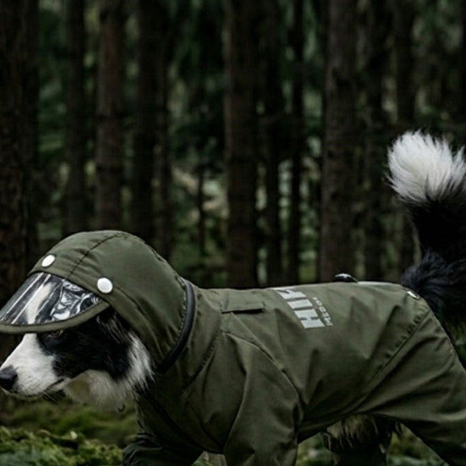 HipiDogs Waterproof Dog Rain Suit | Full Coverage Hooded Raincoat