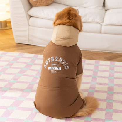 Green Puffer Dog Jacket for Large Dogs Warm Comfortable Puppy Coat 3XL–8XL