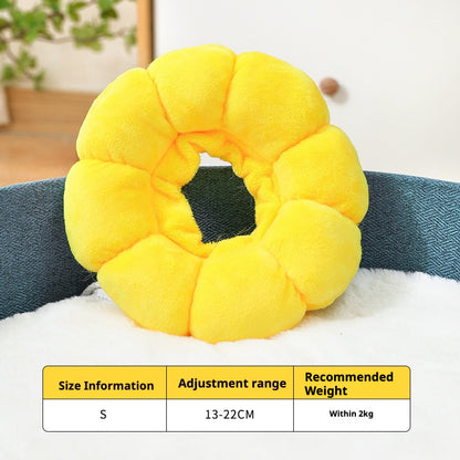 Cute Sunflower Cat Collar - Soft, Comfortable, and Anti-Lick Design for Your Cat's Safety