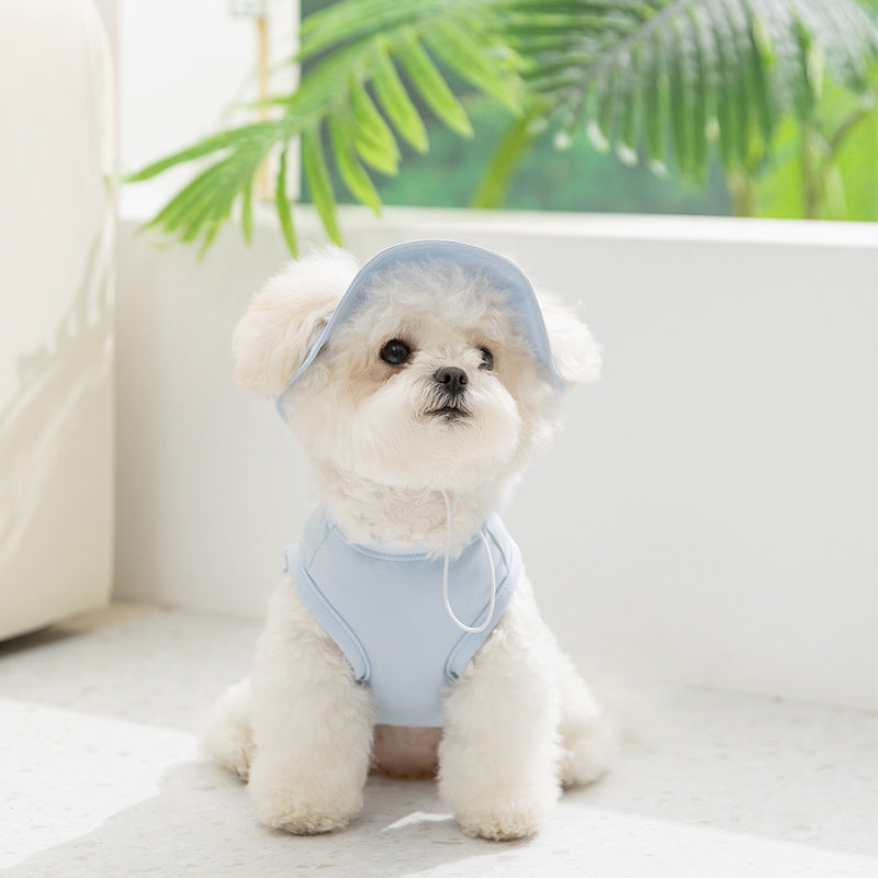 HipiDogs Cooling Mesh Dog Vest & Sun Hat Set | UV Protection Summer Outfit
