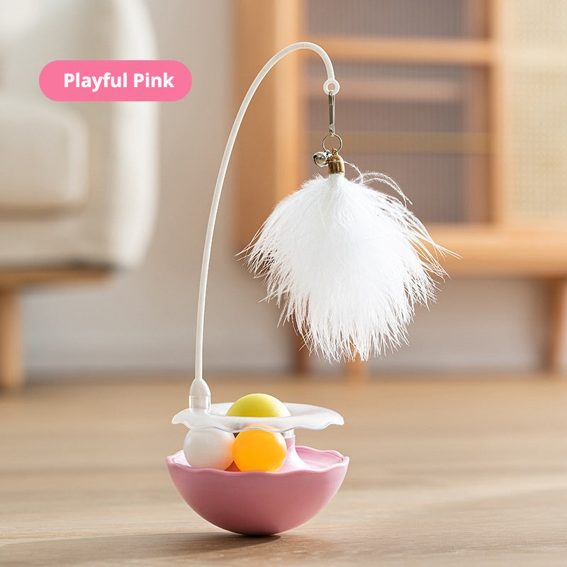 Automatic Interactive Cat Toy – Hands-Free Feather Play for Lazy Cat Lovers