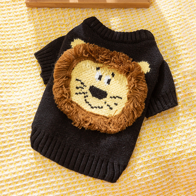 Lovely Lion Knit Sweater for Small Dogs