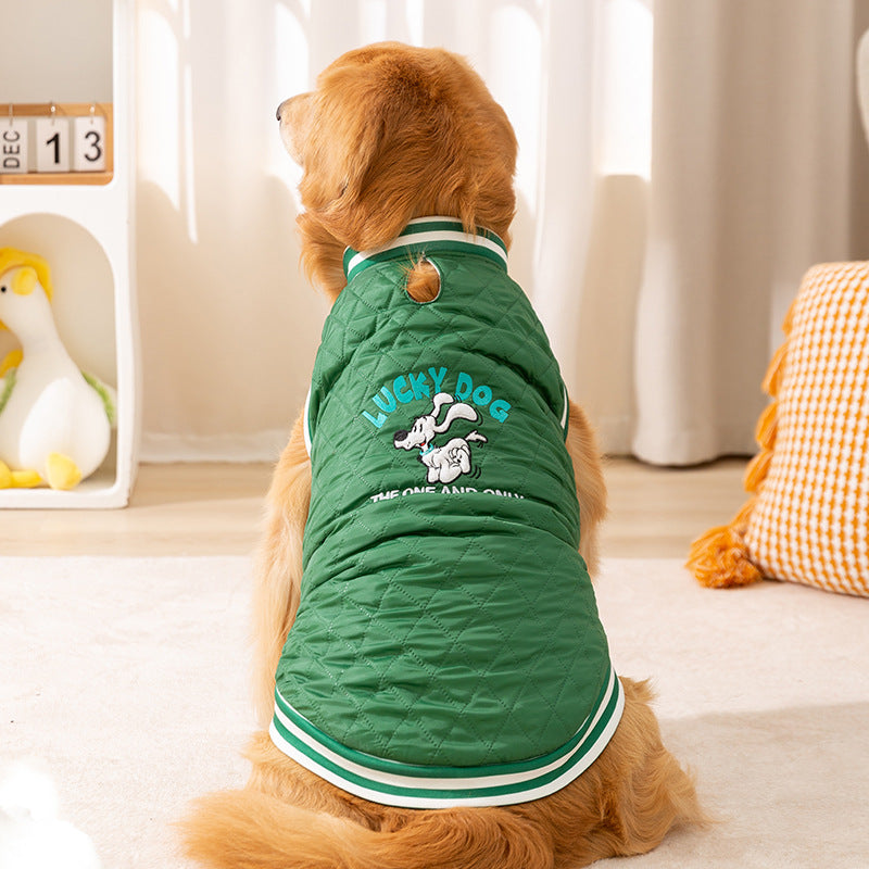 Yellow Puffer Dog Jacket for Large Dogs Warm Cozy Puppy Coat 3XL–8XL