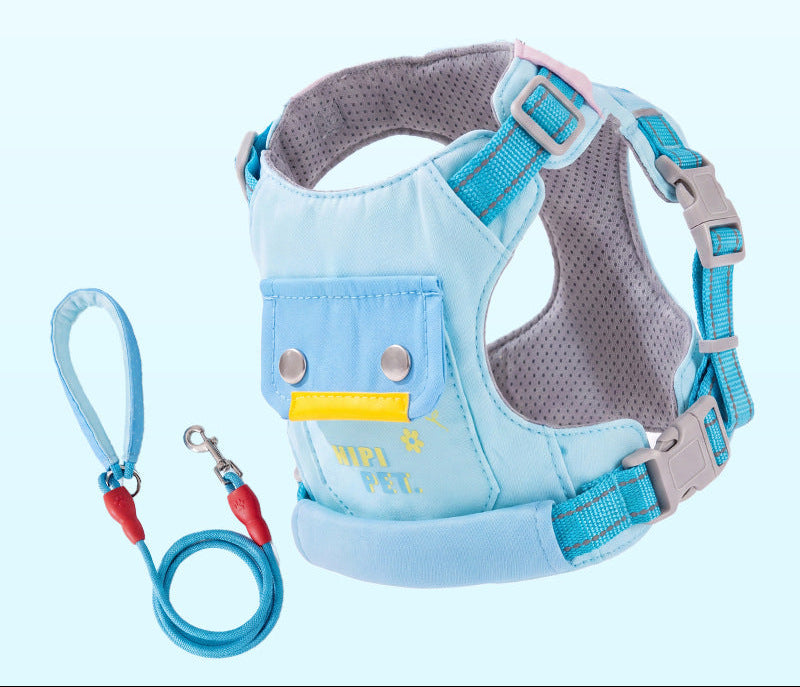 HipiDogs No-Pull Dog Harness | Adjustable Reflective Vest Harness with Built-in Leash Attachment