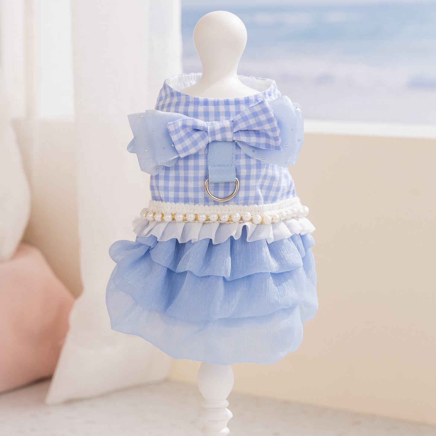 HipiDogs Gingham Princess Dog Dress