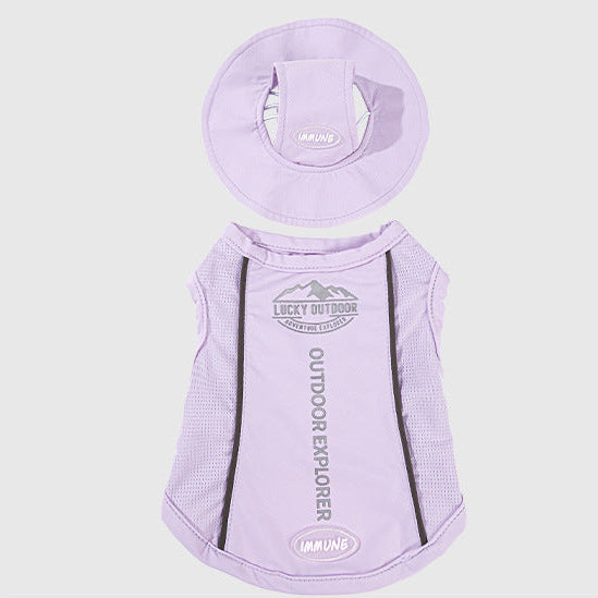 HipiDogs Cooling Dog Vest with Sun Hat | Breathable Summer Cooling Shirt for Dogs
