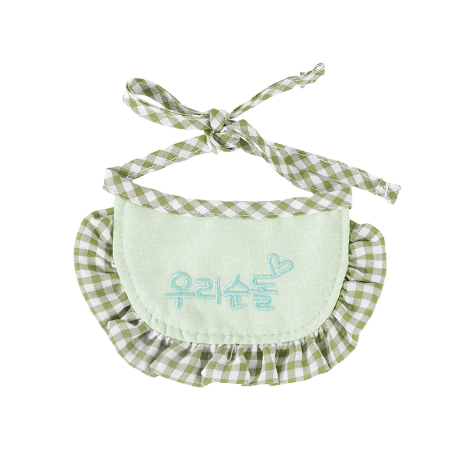 Korean Style Pet Bib Scarf for Dogs & Cats – Cute Ruffle Drool Bib, Soft & Adjustable