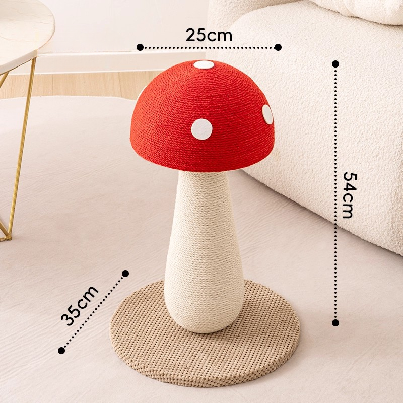 Interactive Mushroom Cat Scratcher with Playful Bunny Toy