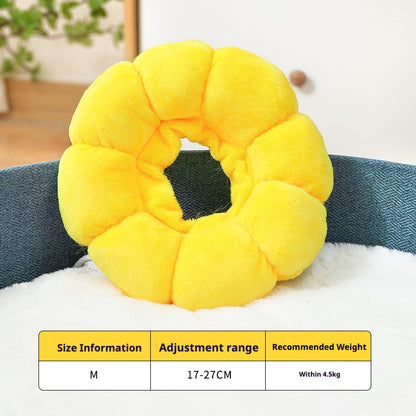 Cute Sunflower Cat Collar - Soft, Comfortable, and Anti-Lick Design for Your Cat's Safety