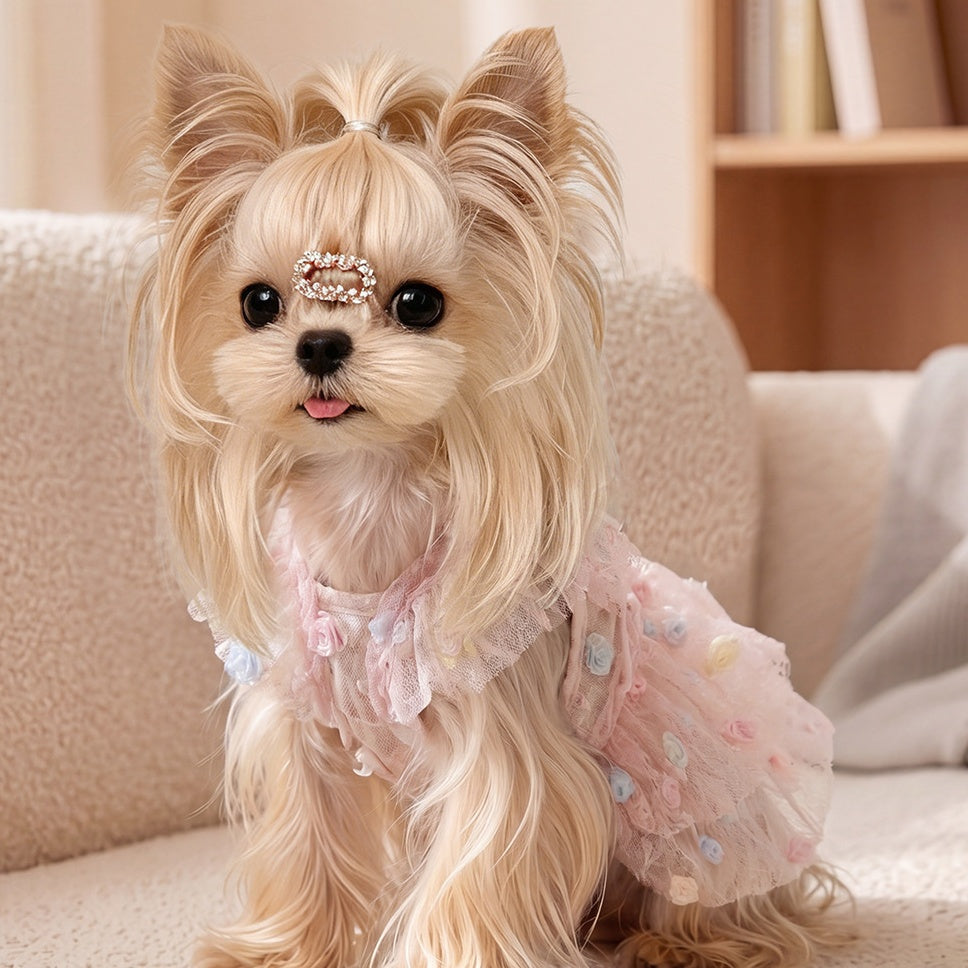 Elegant Lace Tulle Princess Dress for Dogs & Cats